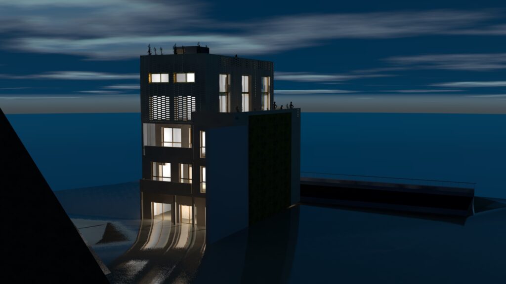Projet de l'immeuble vue sur mer.